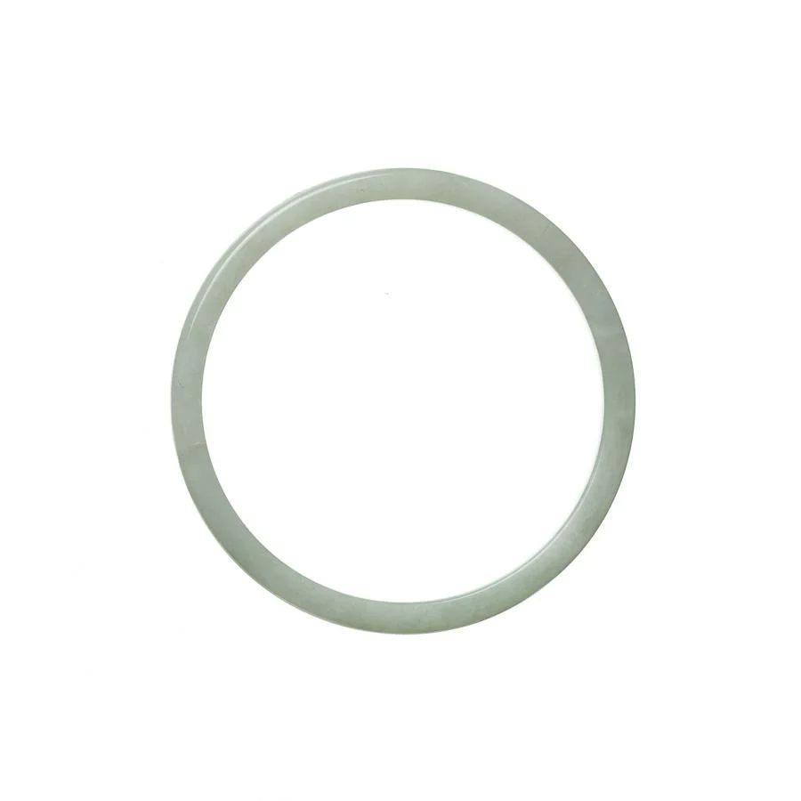 Genuine Grade A Pale Green Jade Bangle - 50mm Thin - Image 3