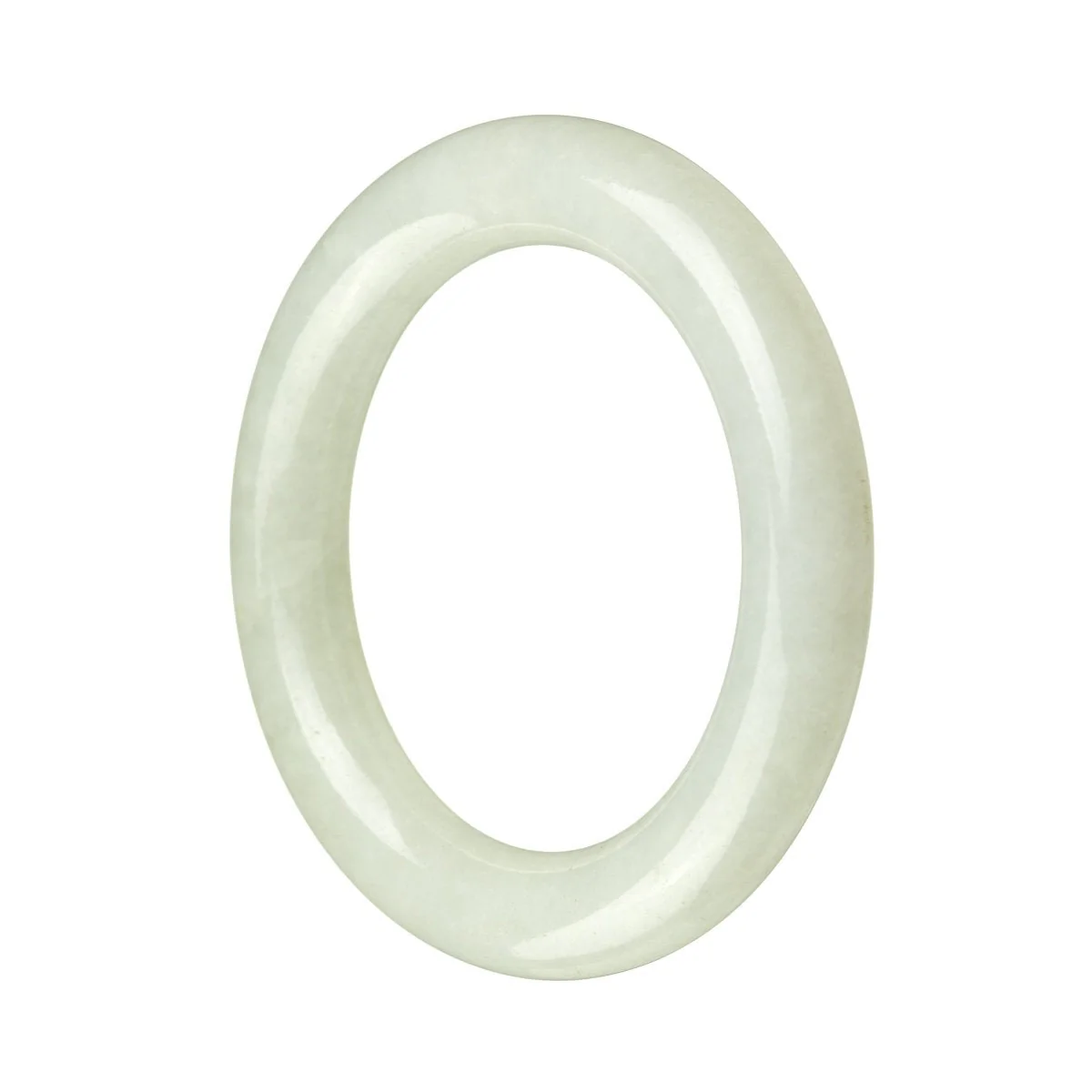 Genuine Grade A Pale Green Jadeite Bangle Bracelet - 52mm Round