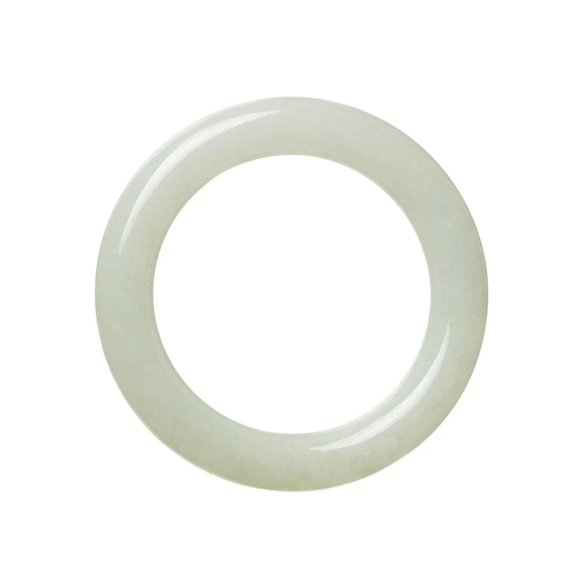Genuine Grade A Pale Green Jadeite Bangle Bracelet - 52mm Round - Image 2