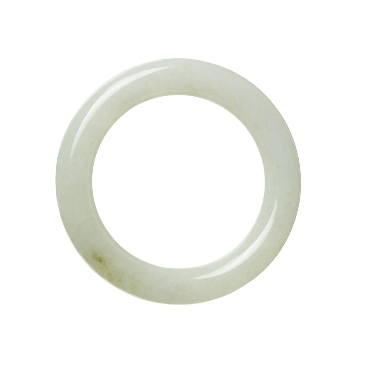 Genuine Grade A Pale Green Jadeite Bangle Bracelet - 52mm Round - Image 3
