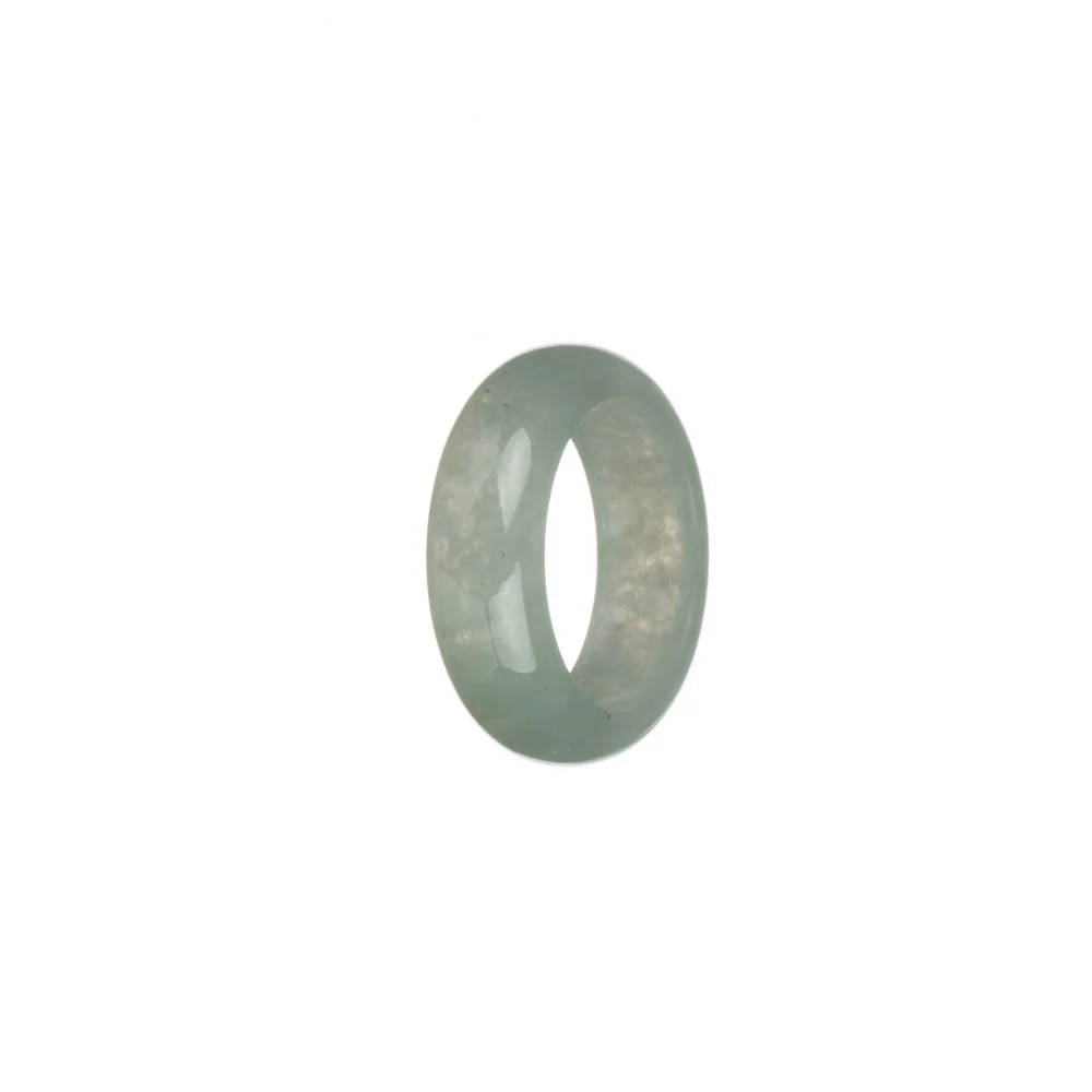 Certified Pale Green Burma Jade Ring - US 8 - Image 2