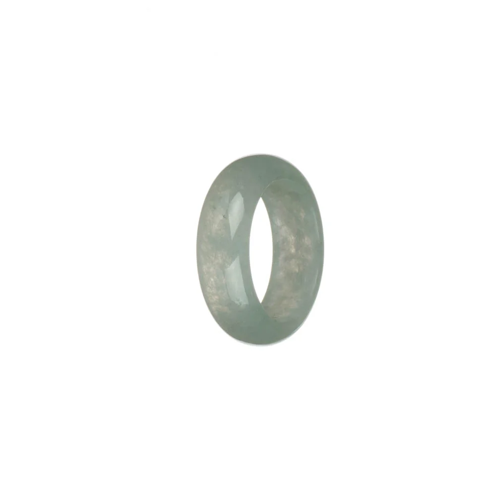 Certified Pale Green Burma Jade Ring - US 8 - Image 3