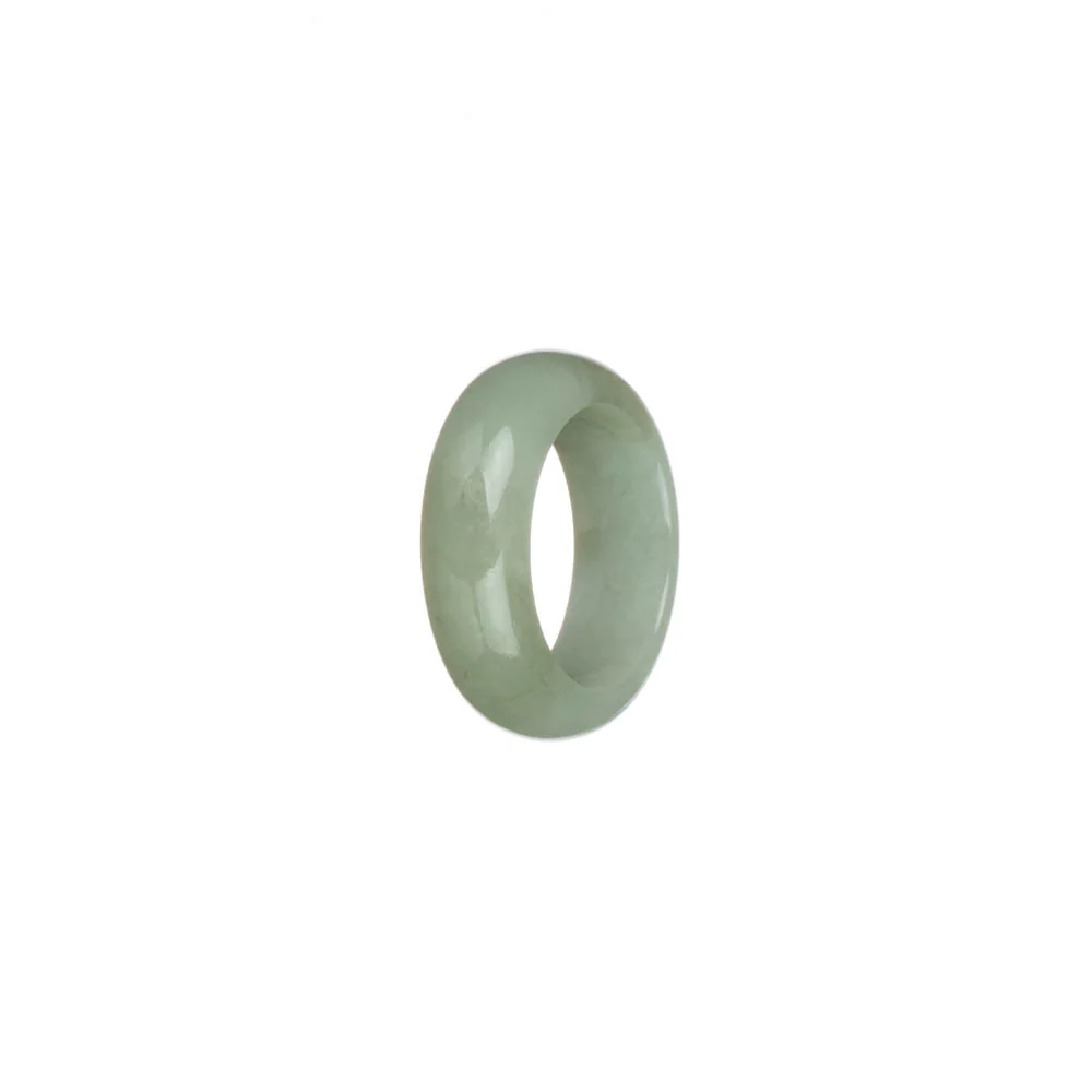 Genuine Pale Green Burmese Jade Ring - US 6
