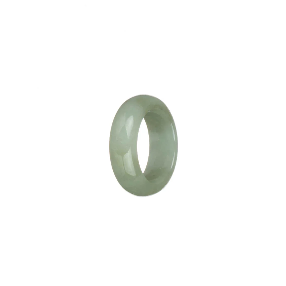 Genuine Pale Green Burmese Jade Ring - US 6 - Image 2