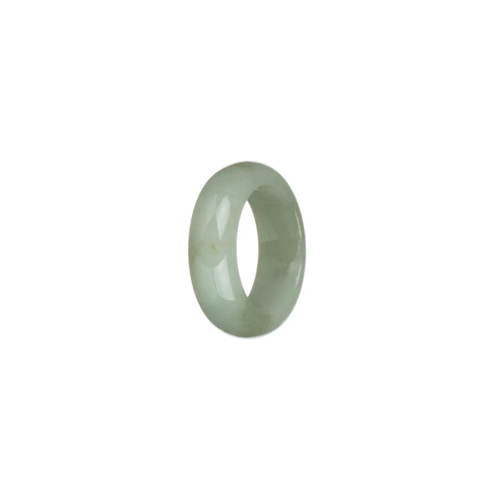 Genuine Pale Green Burmese Jade Ring - US 6 - Image 3