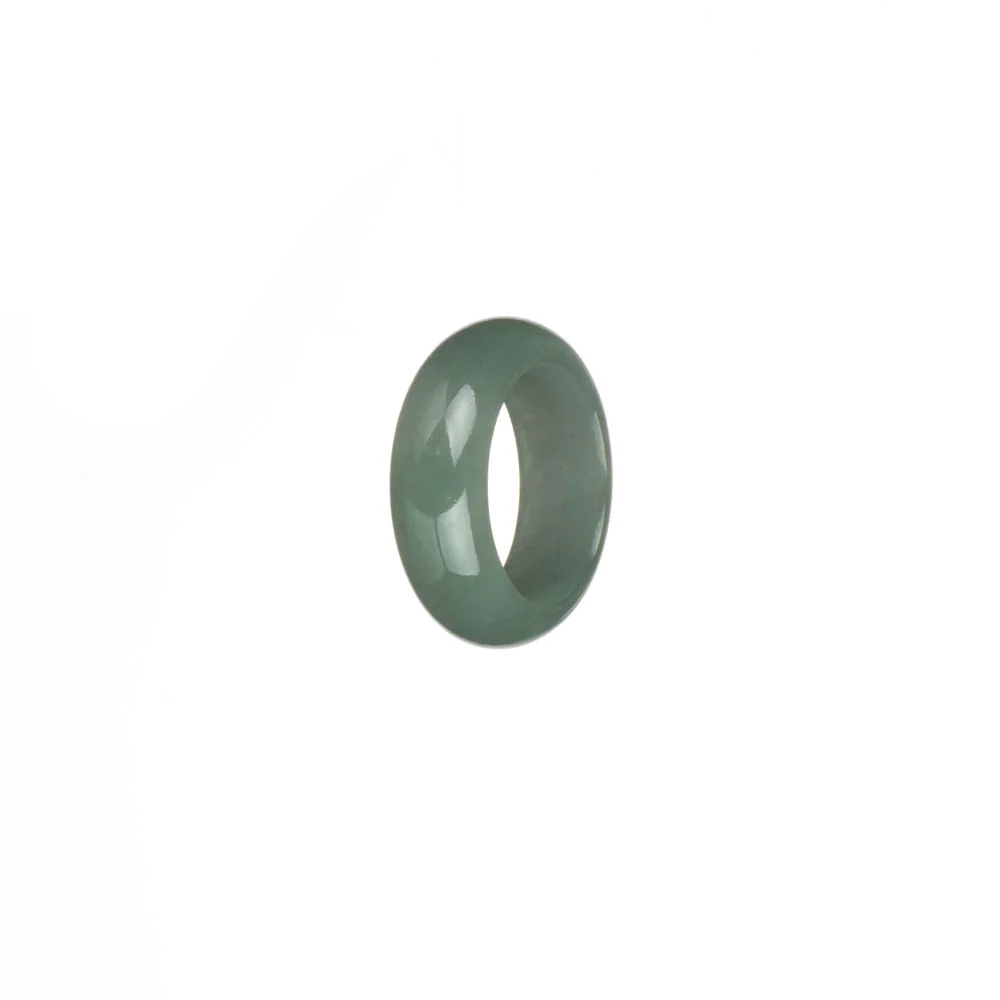 Real Pale Green Jadeite Jade Band - US 4.5 - Image 3