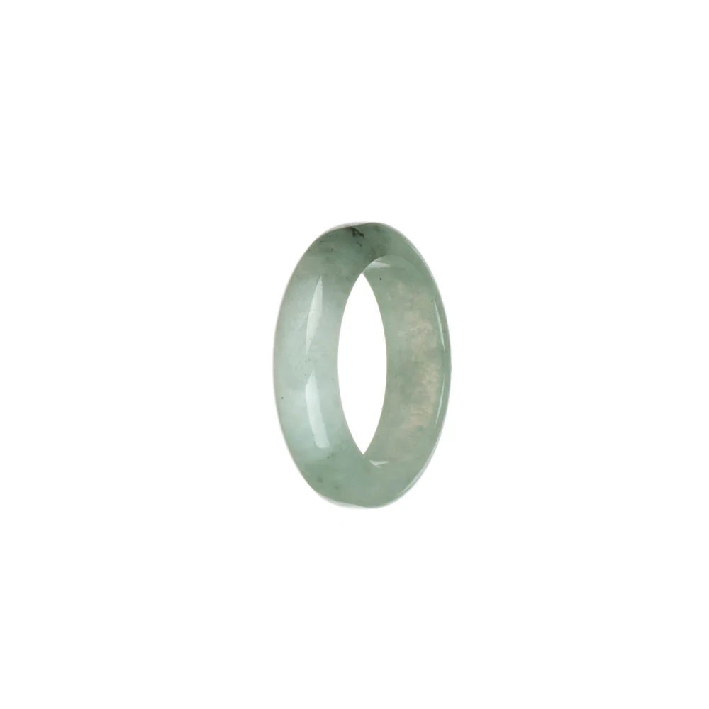Authentic Pale Green Burmese Jade Ring - US 9.5 - Image 2