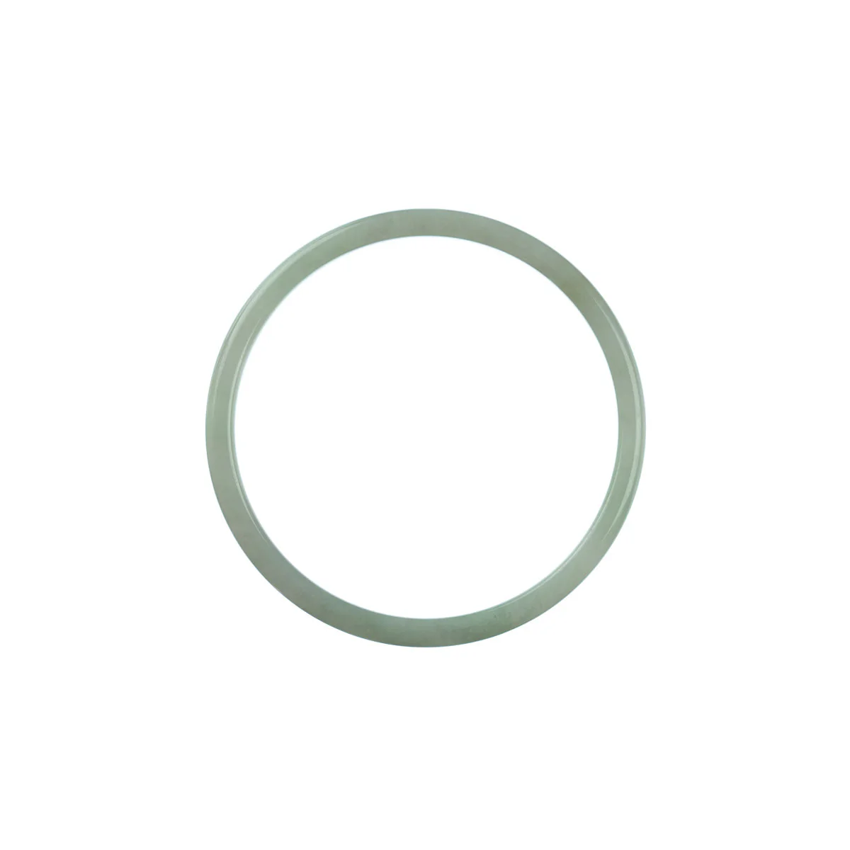 Certified Natural Pale Green Jadeite Bangle Bracelet - 52mm Thin - Image 3