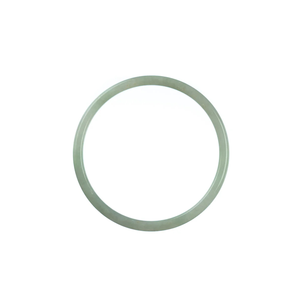 Certified Natural Pale Green Jadeite Bangle Bracelet - 52mm Thin - Image 4