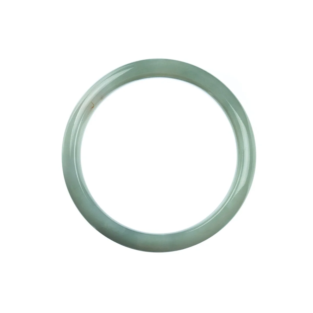 Authentic Type A Pale Green Burmese Jade Bracelet - 57mm Half Moon - Image 3