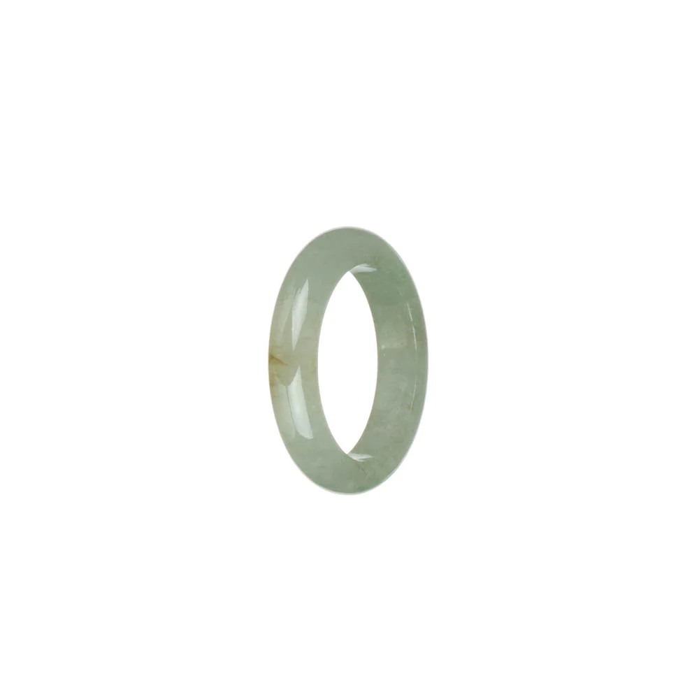 Certified Pale Green with Brown Spots Jade Ring - US 8.5 - Image 2