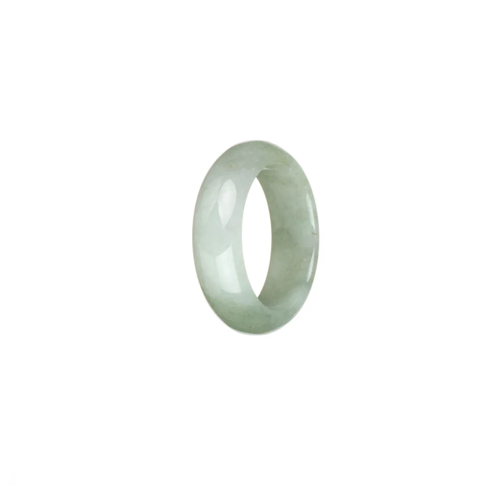 Certified Pale Green with White Jadeite Jade Band - US 9.5 - Image 2