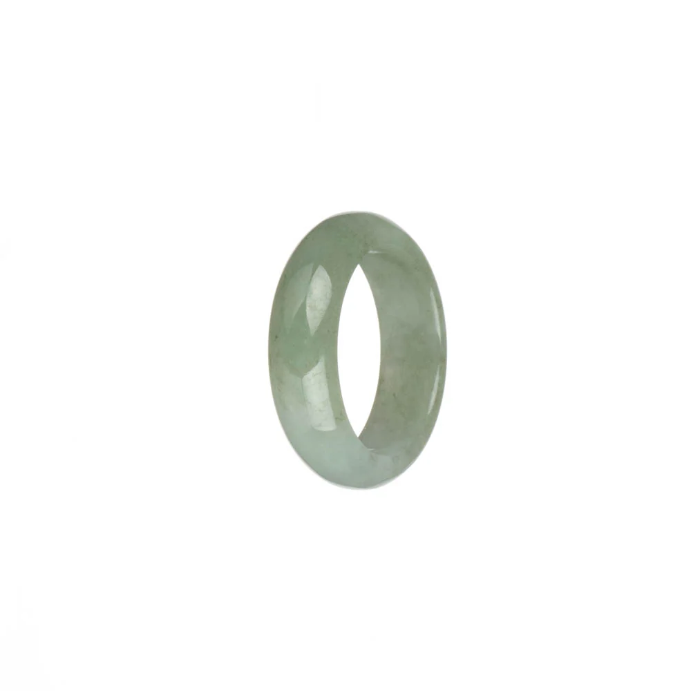 Certified Pale Green with White Jadeite Jade Band - US 9.5 - Image 3