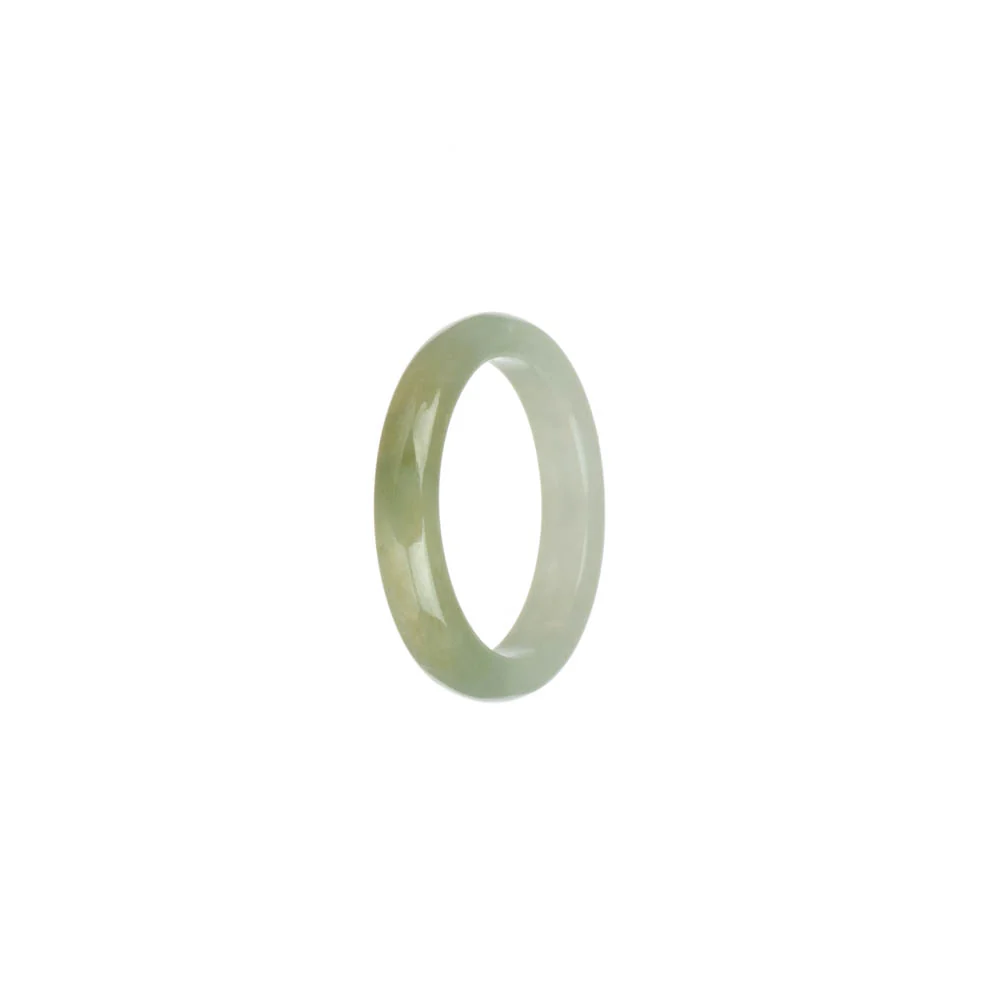 Genuine Pale Green with White Burma Jade Band - US 10 - Image 3