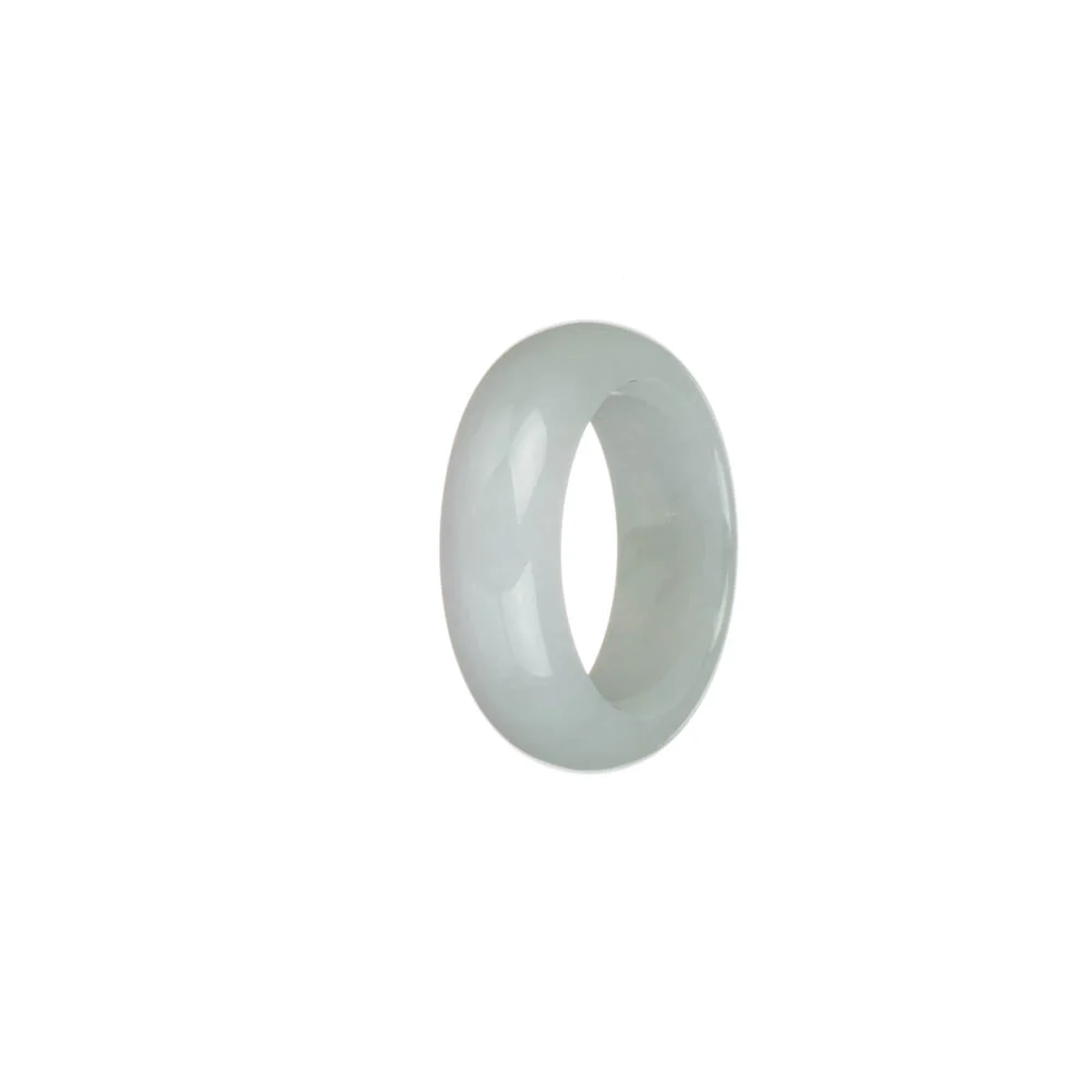 Authentic Pale Lavender and White Burmese Jade Ring - US 9.5 - Image 2