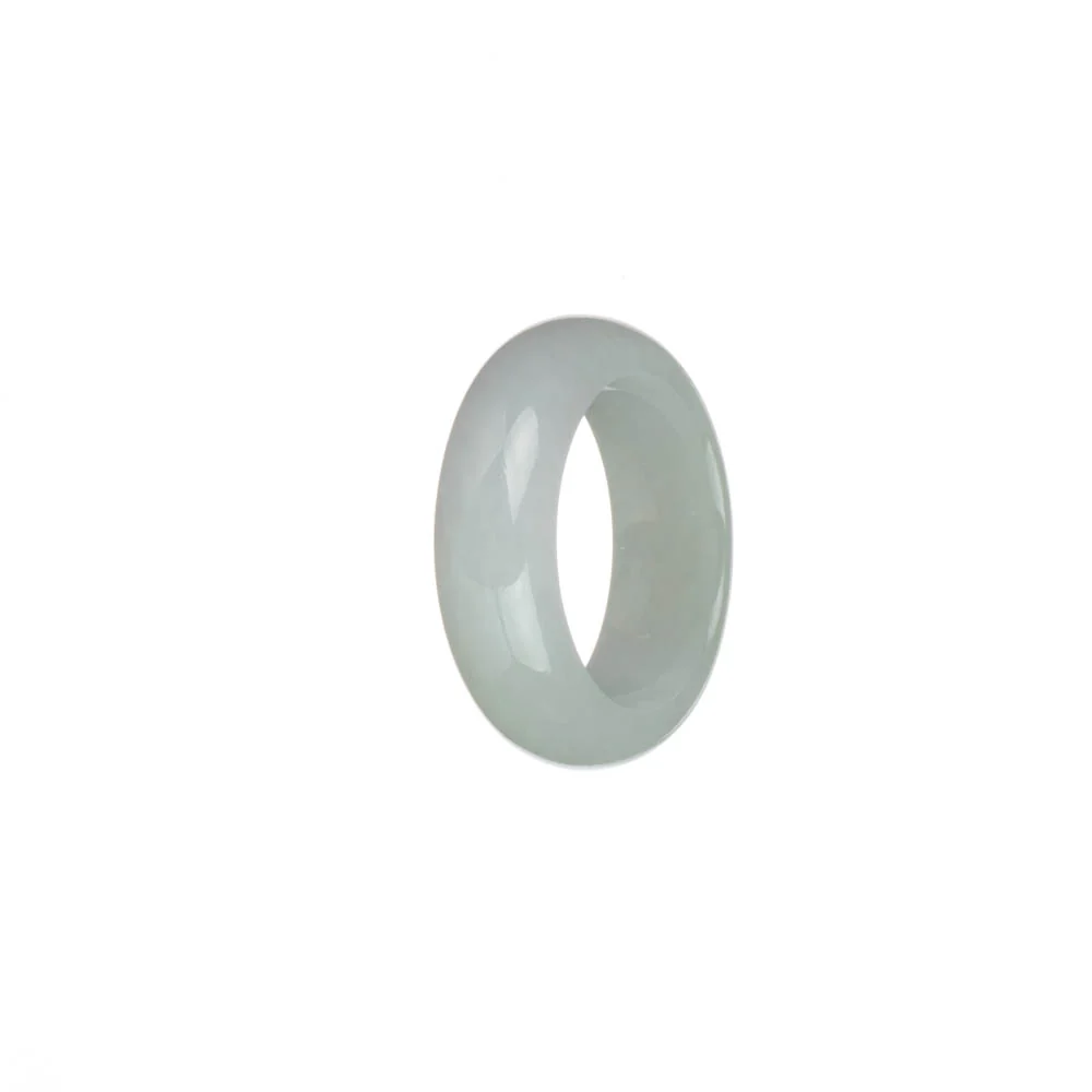 Authentic Pale Lavender and White Burmese Jade Ring - US 9.5 - Image 3