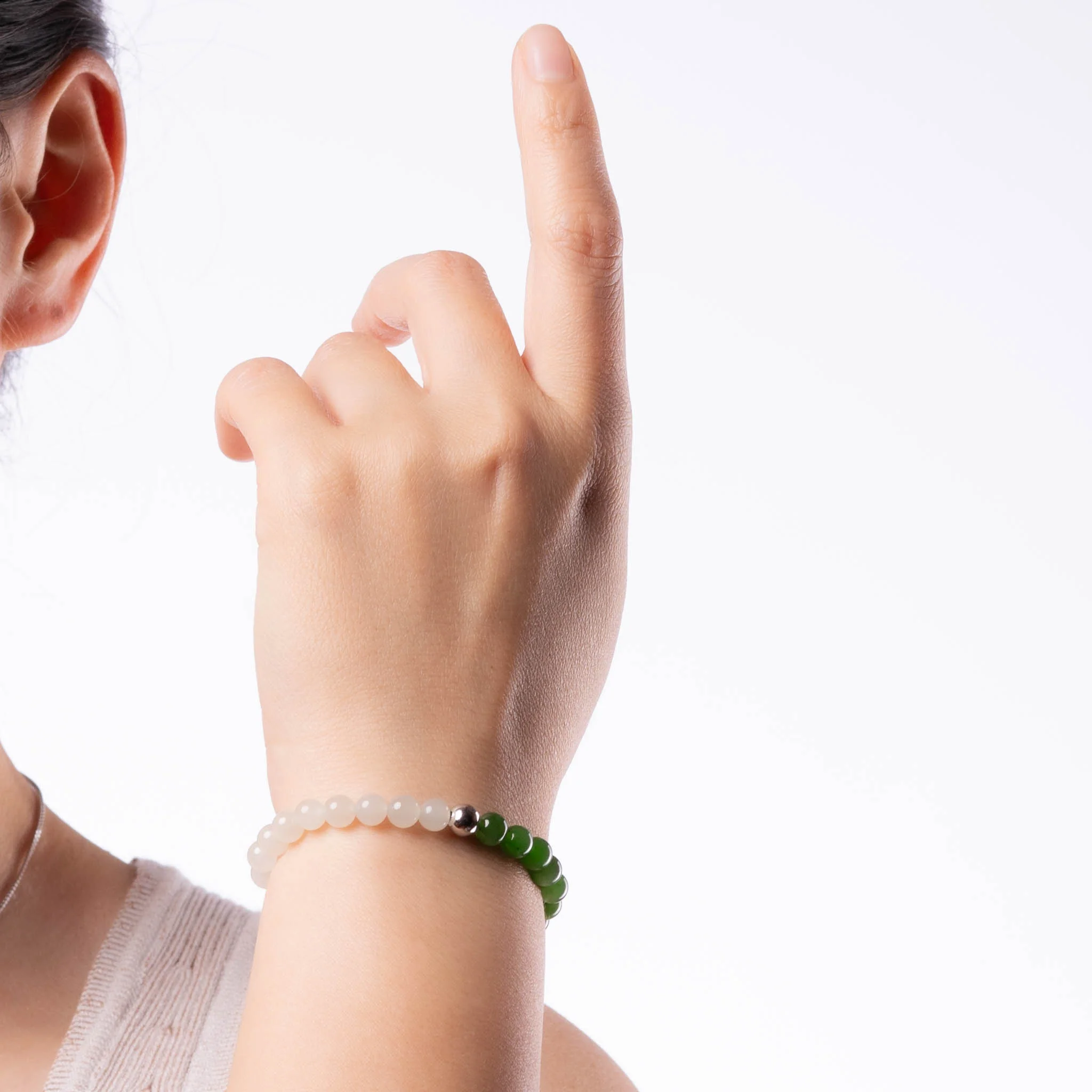 Sacred Balance Jade Bracelet with Natural Nephrite - Image 8