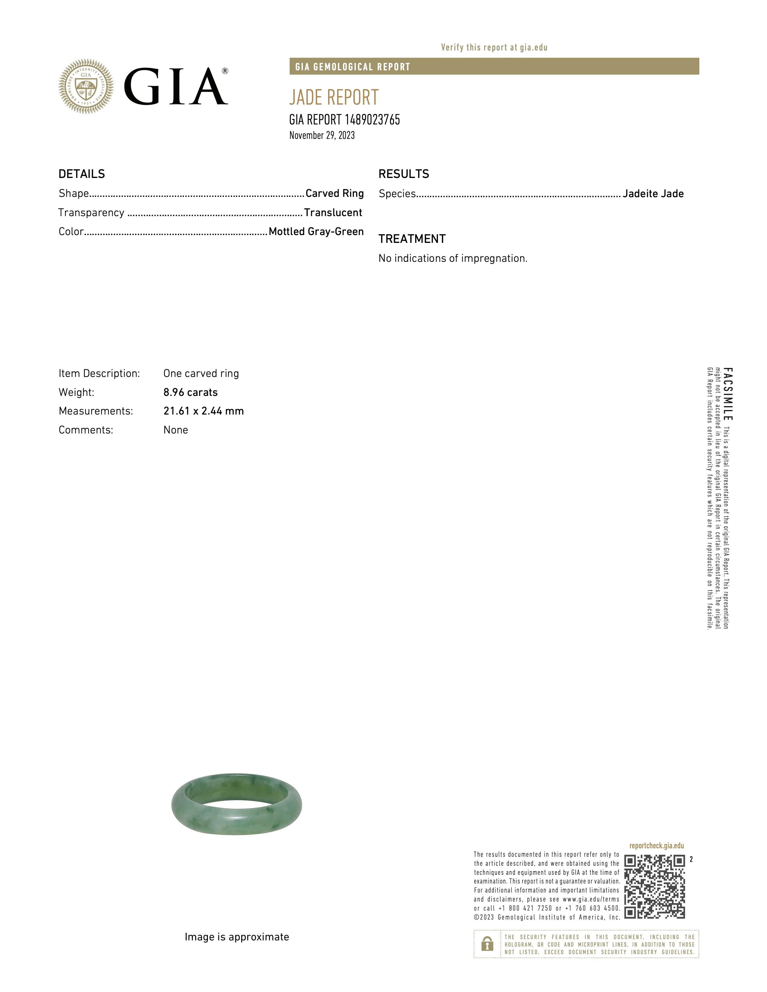 Sereniti Green Jadeite Jade Ring - Image 4