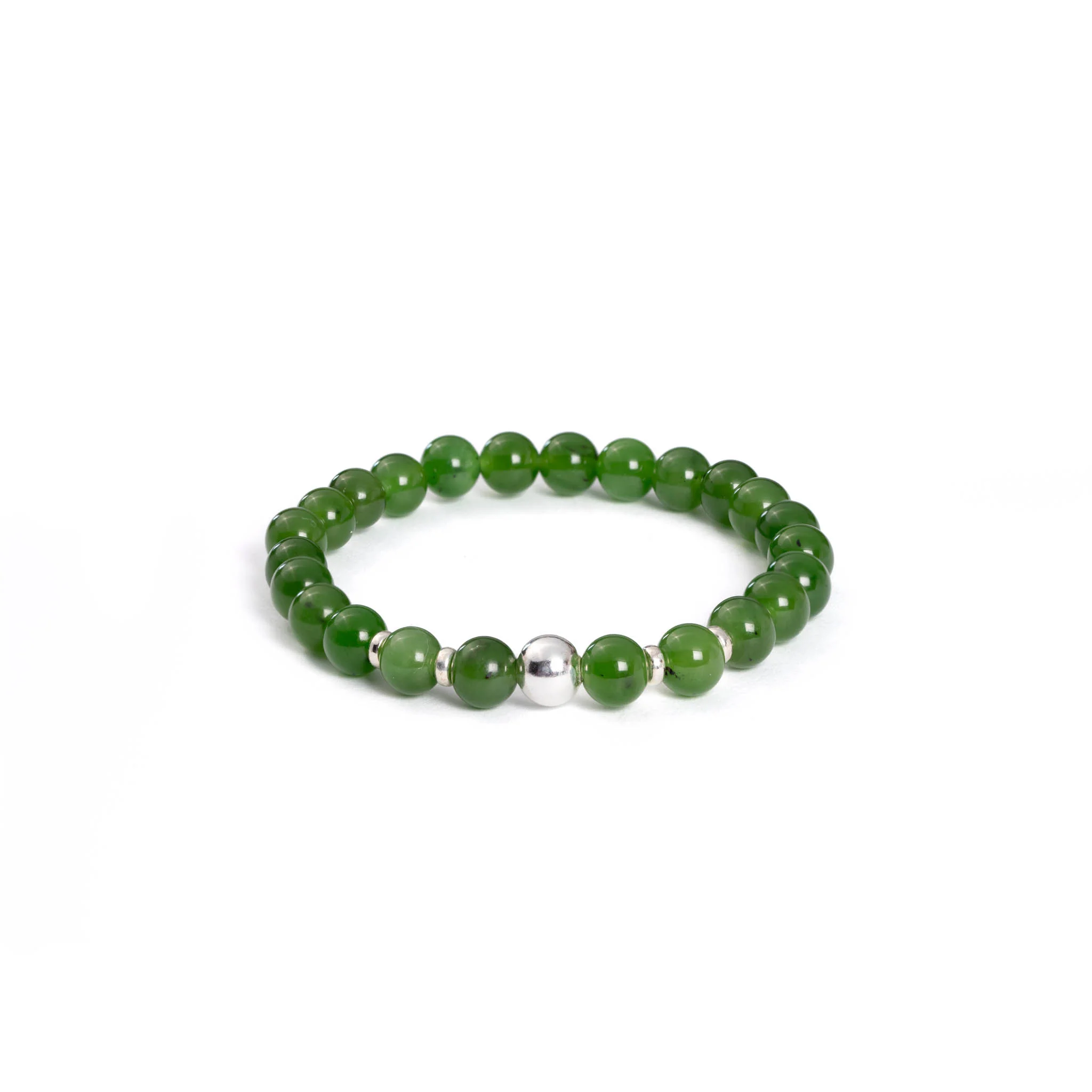 Tranquil Spirit Hetian Jade Bead Bracelet - Image 3