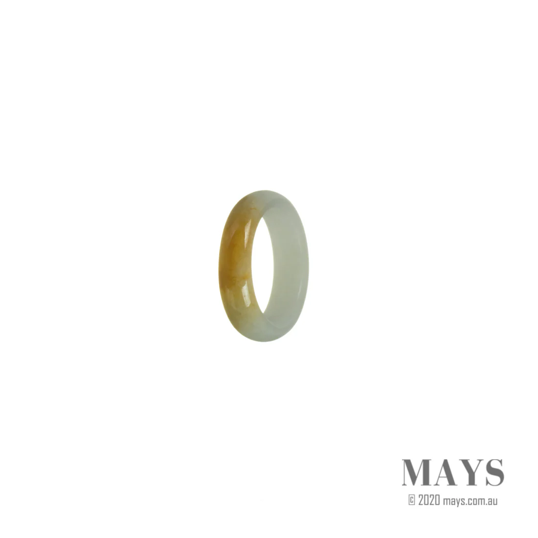 Tranquilliti White with Yellow Jadeite Jade Ring - Image 2
