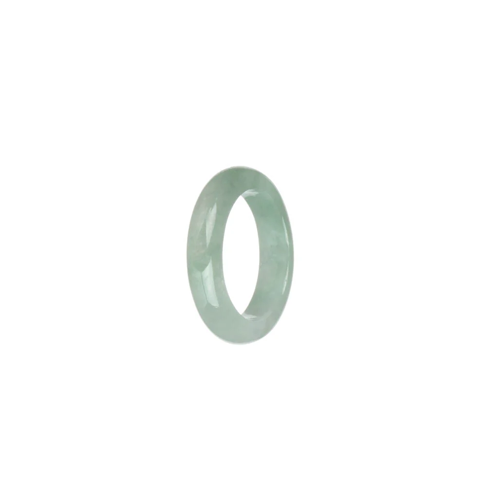 Authentic Translucent Light Green with White Jade Ring - US 7.25 - Image 2