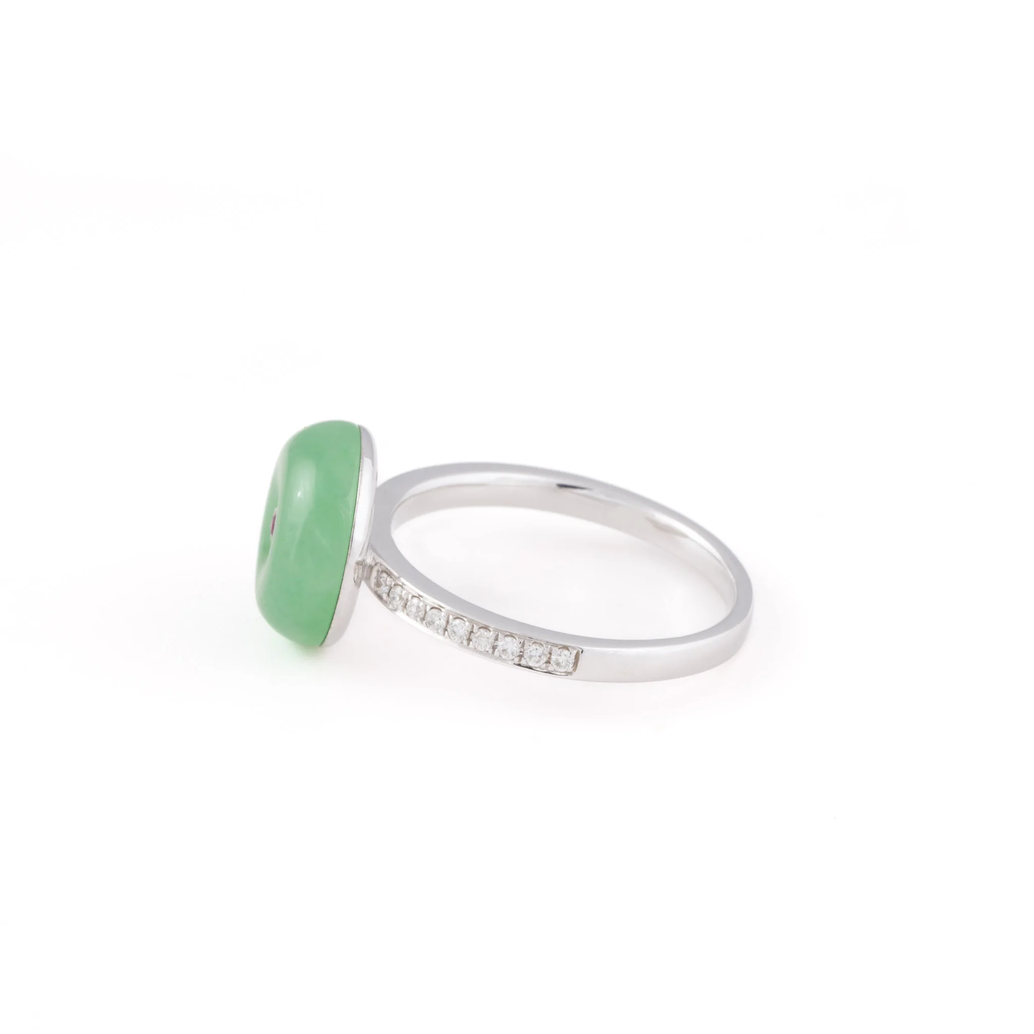 Uluru - Apple Green Jadeite Jade Ring - Image 3