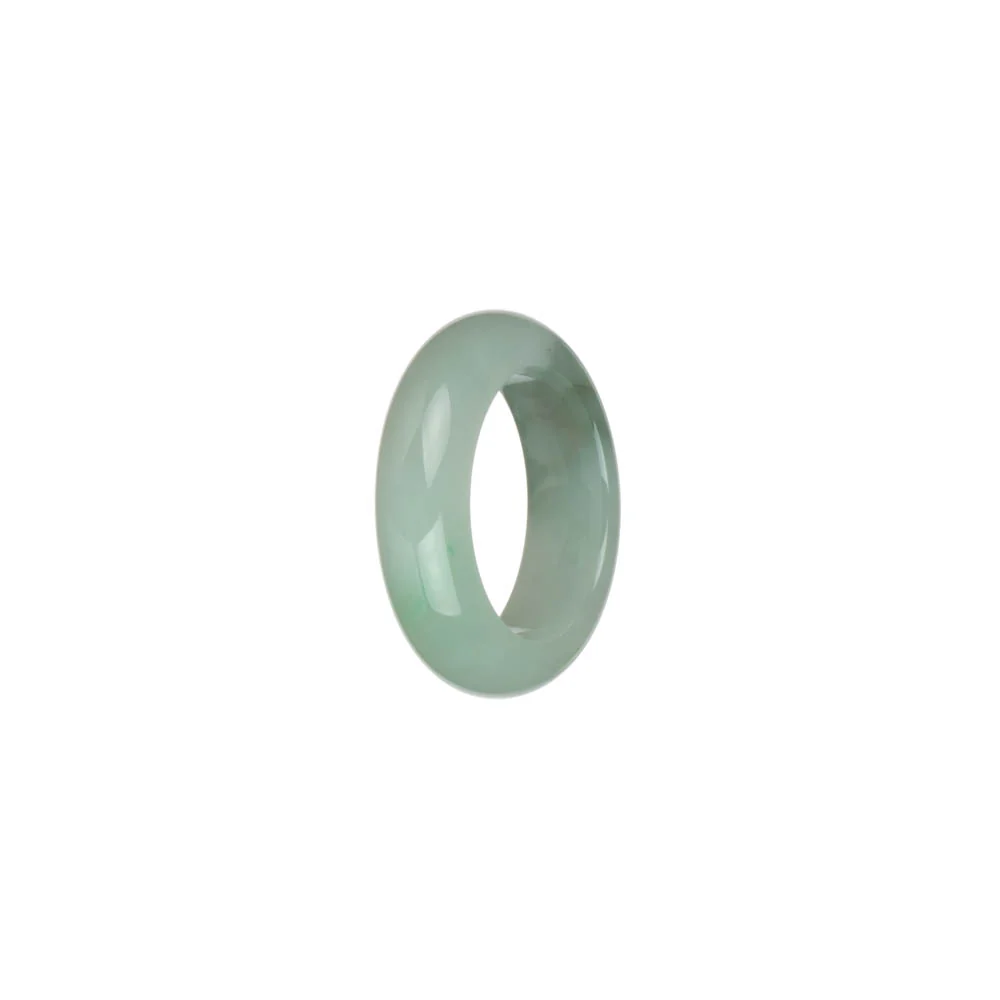 Real White and Green with Apple Green Spot Jade Band - US 7 - Image 2