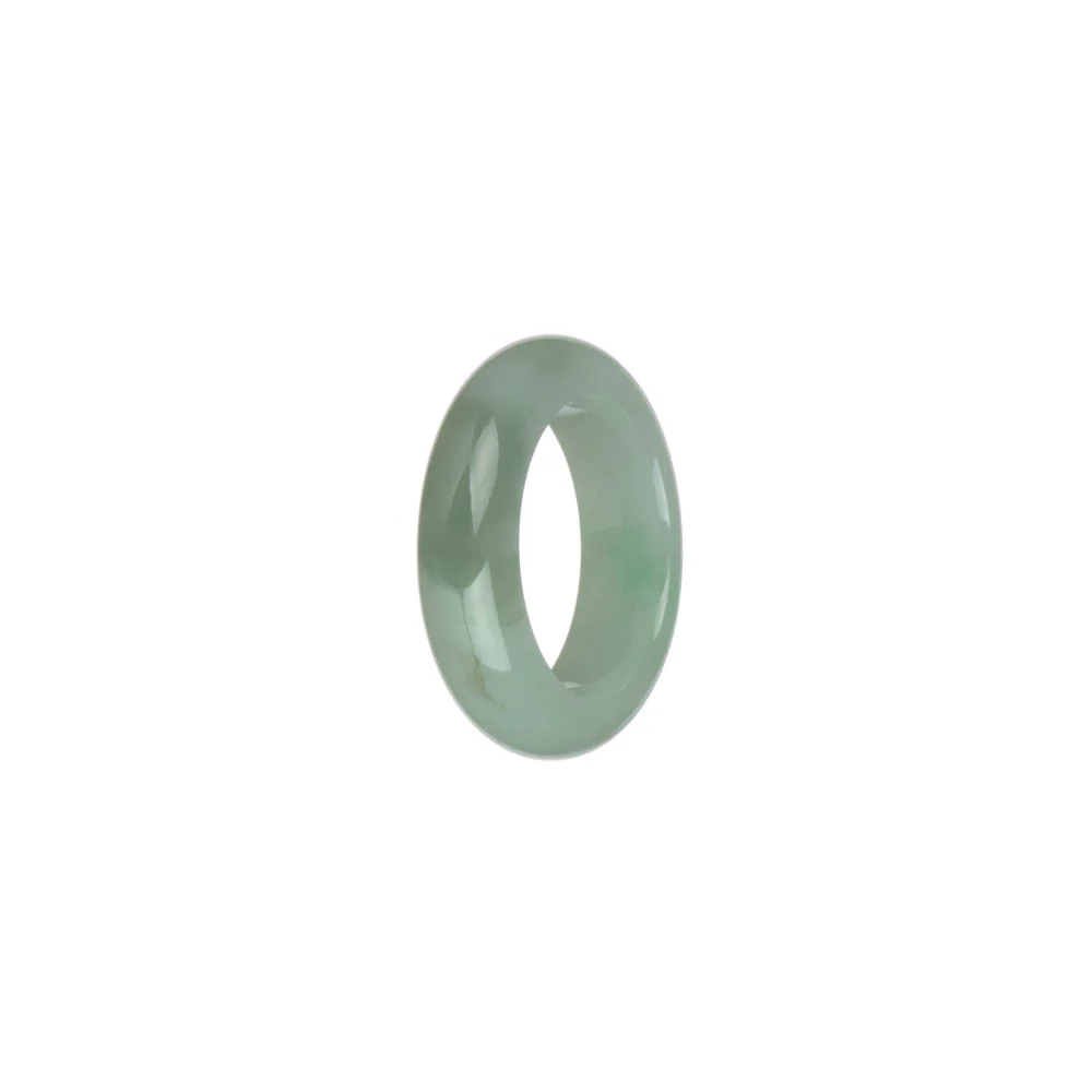 Real White and Green with Apple Green Spot Jade Band - US 7 - Image 3