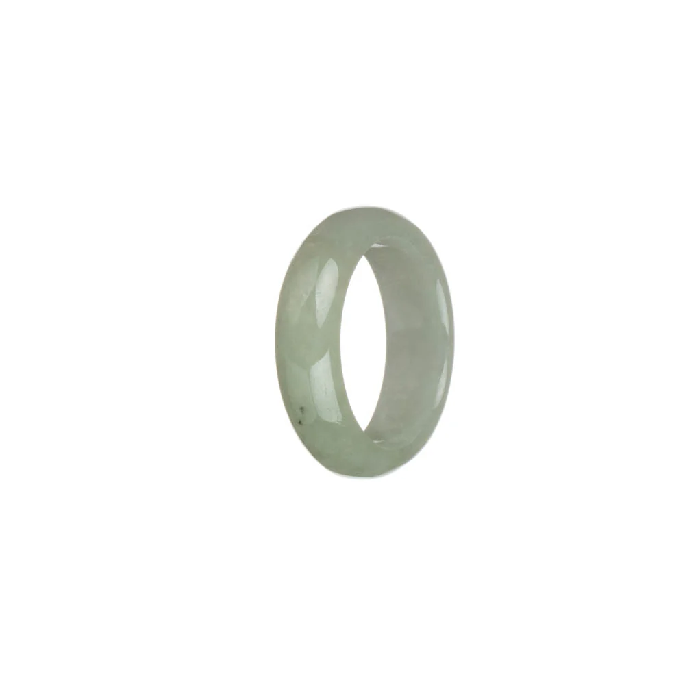 Real White and Light Grey Jade Ring  - US 9.5 - Image 3
