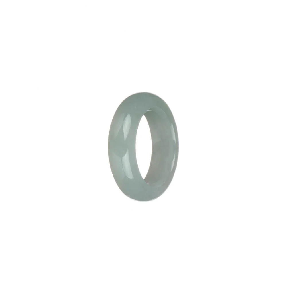 Real White and Pale Green Jade Band - US 7 - Image 2