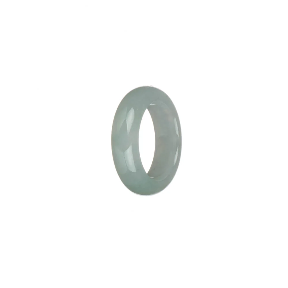Real White and Pale Green Jade Band - US 7 - Image 3