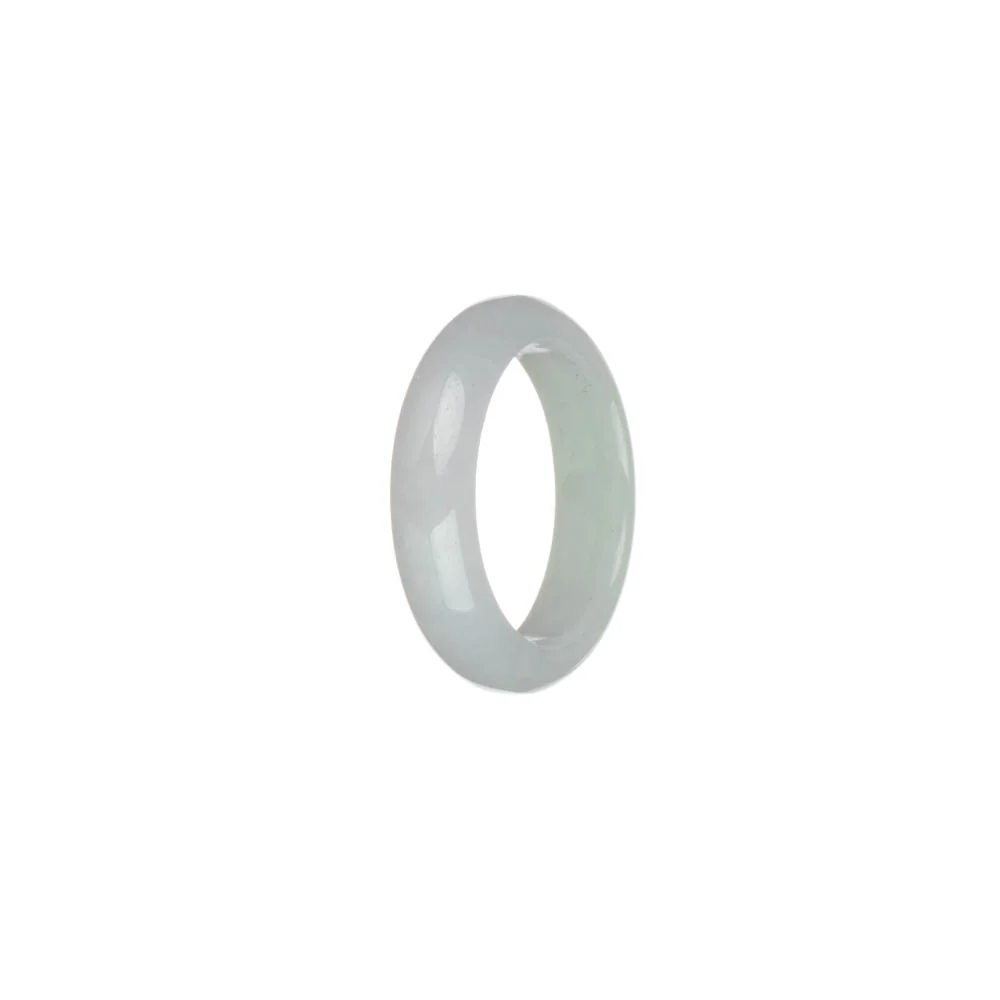 Authentic White and Pale Green Jade Ring - US 9.5 - Image 2