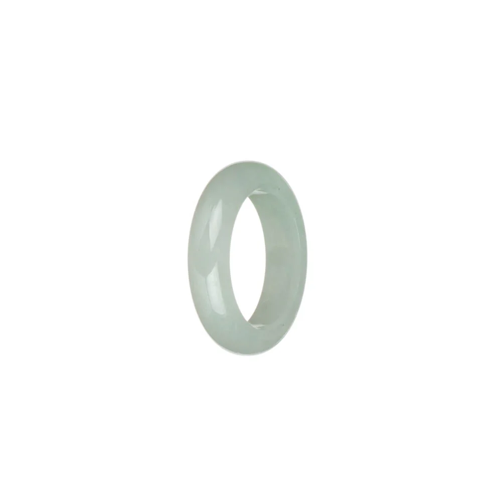 Certified White and Pale Green Burma Jade Band - US 8.25 - Image 2