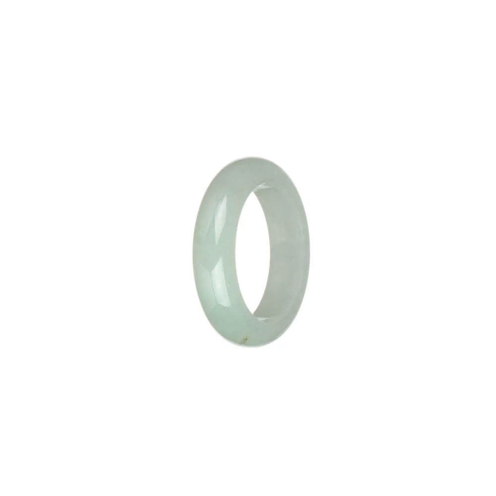 Certified White and Pale Green Burma Jade Band - US 8.25 - Image 3