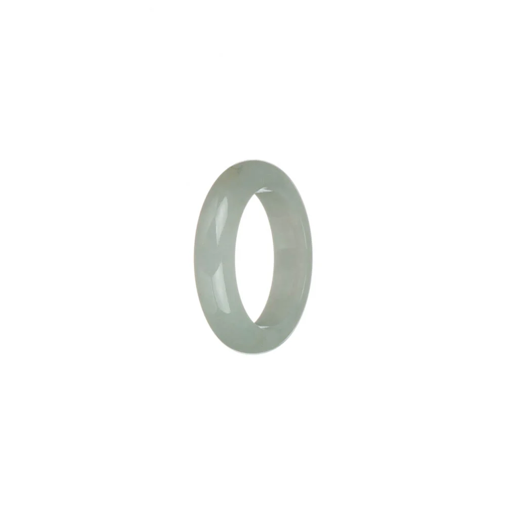 Real White Burmese Jade Band - US 8.25 - Image 3