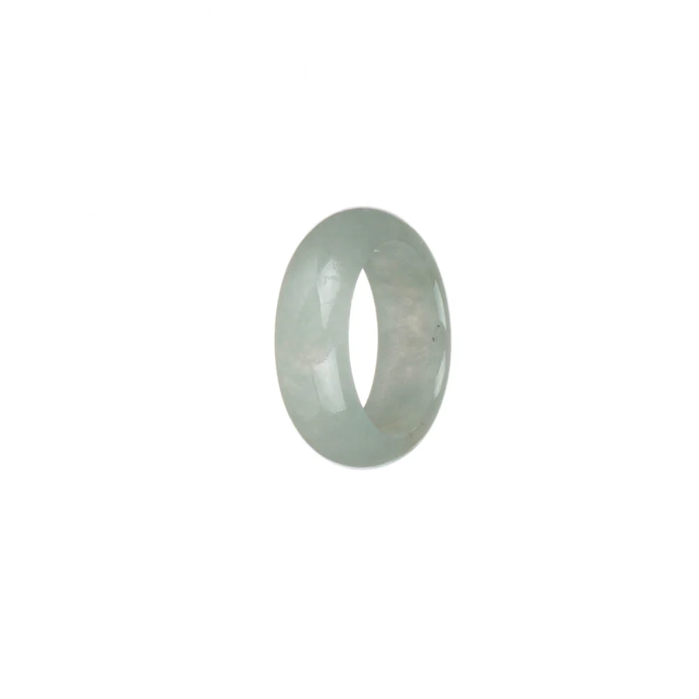 Authentic White Burma Jade Ring - US 7 - Image 2