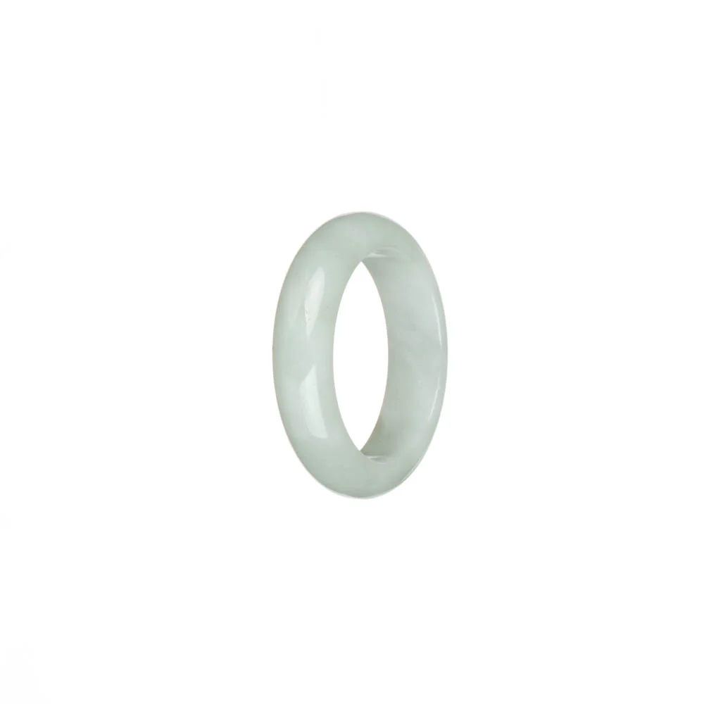 Certified White Burmese Jade Ring - US 9.5 - Image 2