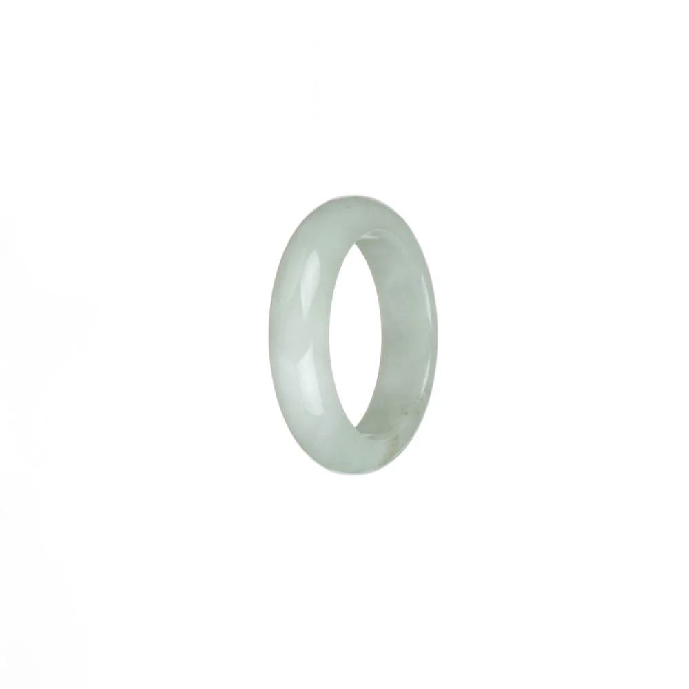 Certified White Burmese Jade Ring - US 9.5 - Image 3