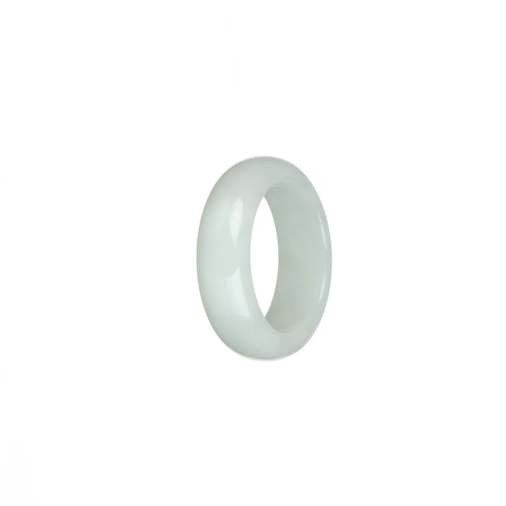Real White Jadeite Jade Band - US 9.5
