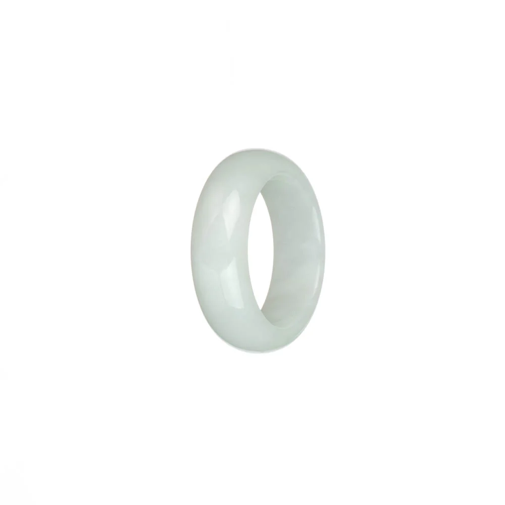 Real White Jadeite Jade Band - US 9.5 - Image 2