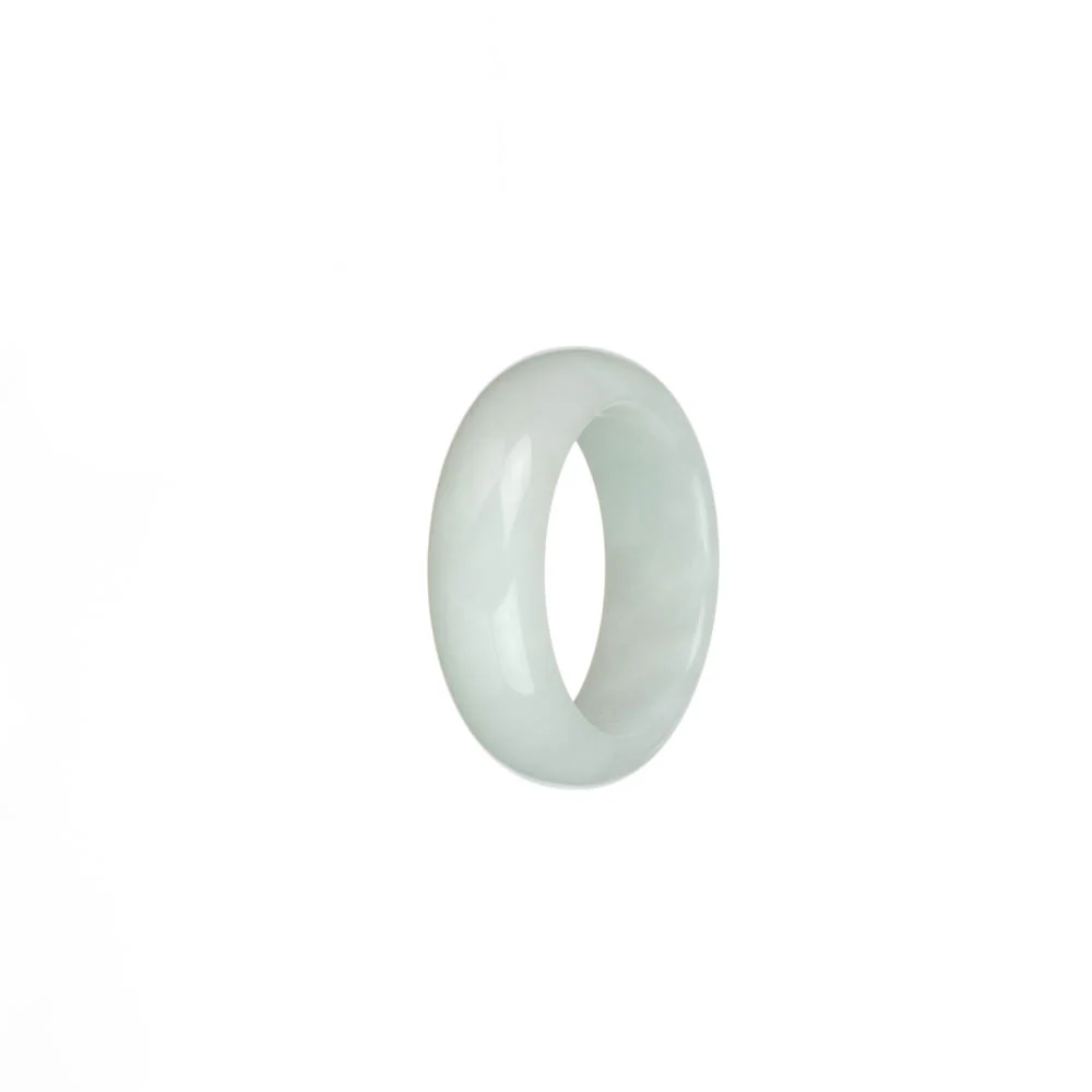 Real White Jadeite Jade Band - US 9.5 - Image 3