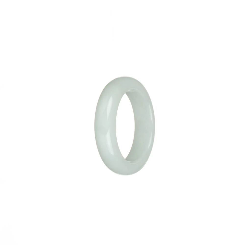 Authentic White Burmese Jade Ring - US 9.5 - Image 2