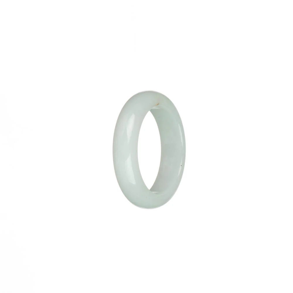 Authentic White Burmese Jade Ring - US 9.5 - Image 3