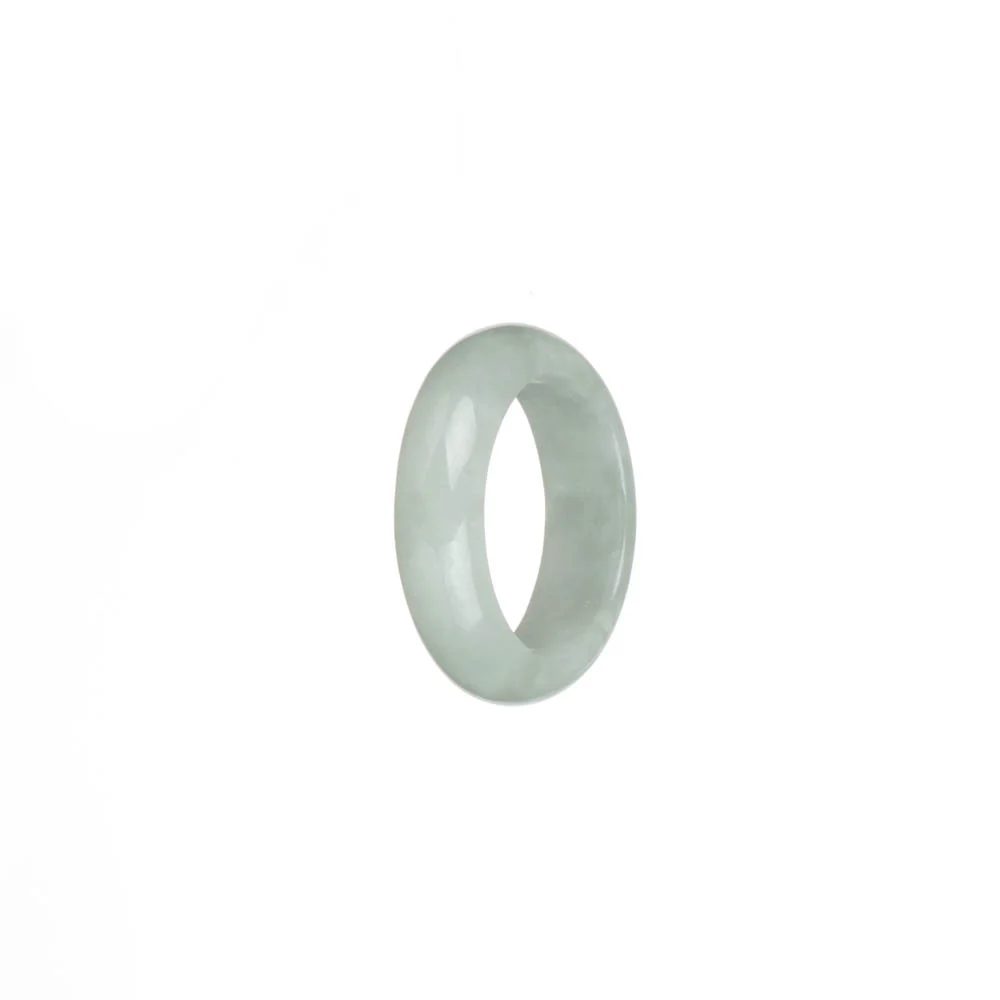 Genuine White Burma Jade Ring  - US 8 - Image 3