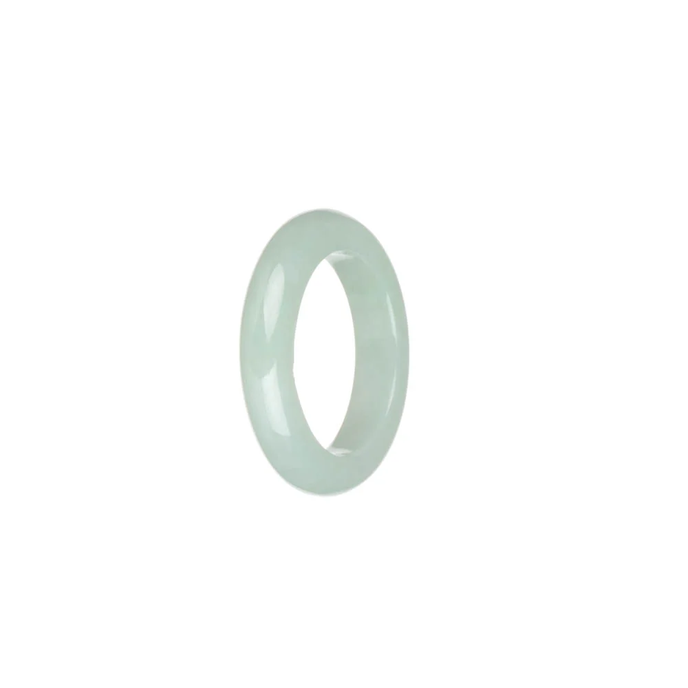 Genuine White Burma Jade Ring - US 9.5 - Image 2