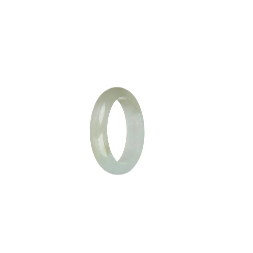 Authentic White Burmese Jade Band - US 7.25 - Image 2