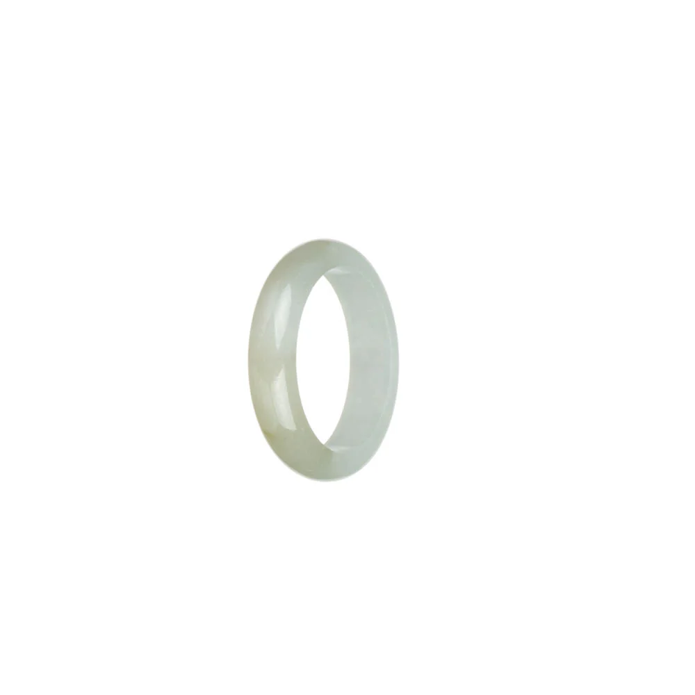 Authentic White Burmese Jade Band - US 7.25 - Image 3