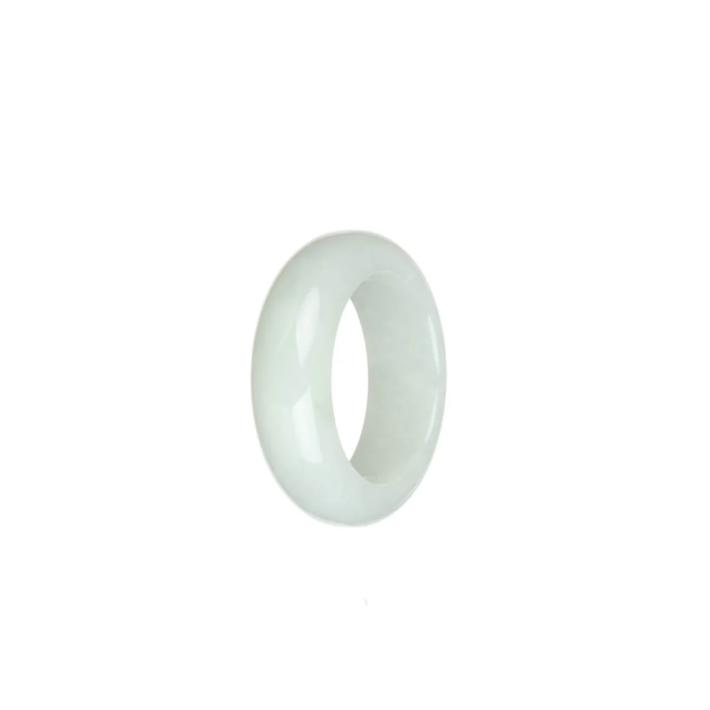 Certified White Burma Jade Ring - US 9.25 - Image 3