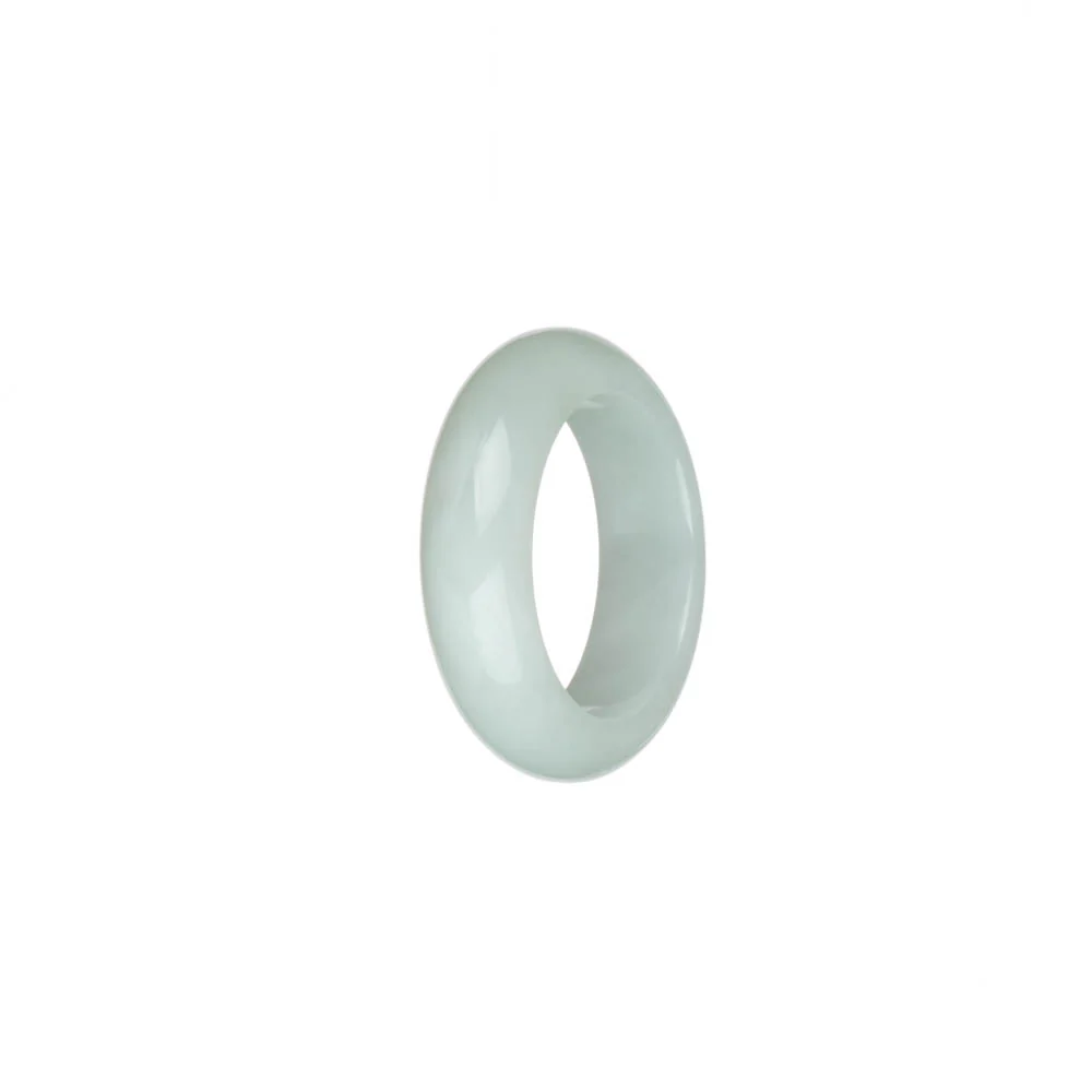 Certified White Burmese Jade Ring - US 9.5 - Image 3