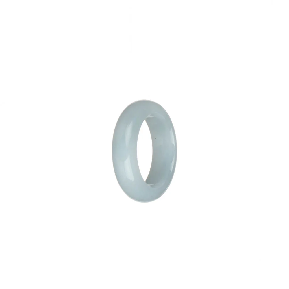 Genuine White Jadeite Jade Band - US 6 - Image 3